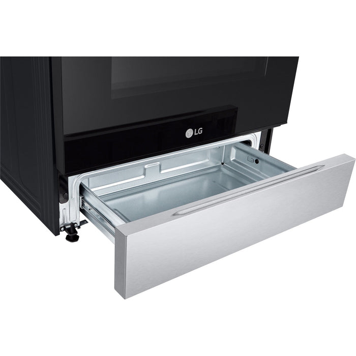 LG 6.3-Cu Ft. Smart Wi-Fi Enabled Fan Convection Electric Slide-in Range with Air Fry and EasyClean in Stainless Steel (LSEL6333F)