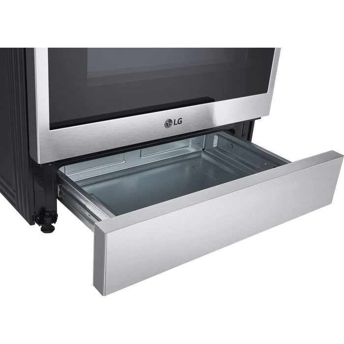 LG 6.3-Cu. Ft. Smart Wi-Fi Enabled ProBake Convection InstaView Electric Slide-in Range with Air Fry, Stainless Steel (LSEL6335F)