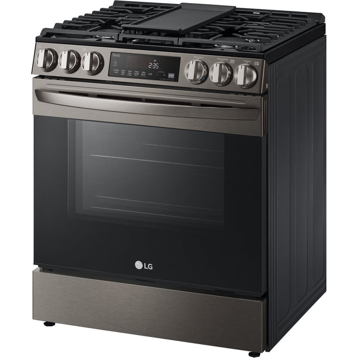 LG 5.8 Cu Ft. Smart Wi-Fi Enabled Fan Convection Gas Slide-in Range with Air Fry & EasyClean (LSGL5833D)