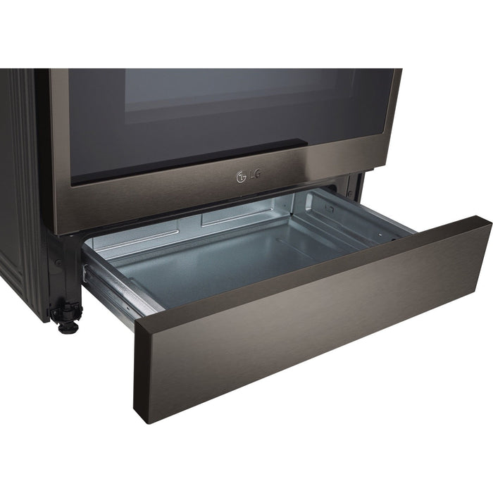 LG 6.3-Cu. Ft. Smart Wi-Fi Enabled ProBake Convection InstaView Gas Slide-in Range with Air Fry, Black Stainless Steel (LSGL6335D)