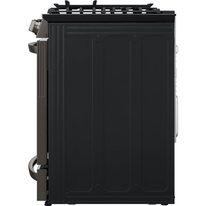 LG 6.3-Cu. Ft. Smart Wi-Fi Enabled ProBake Convection InstaView Gas Slide-in Range with Air Fry, Black Stainless Steel (LSGL6337D)