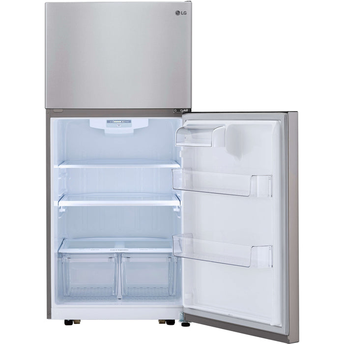 LG 30 Inch Refrigerator with Top-Mount Freezer in Stainless Steel 20 Cu. Ft. (LTCS20030S)