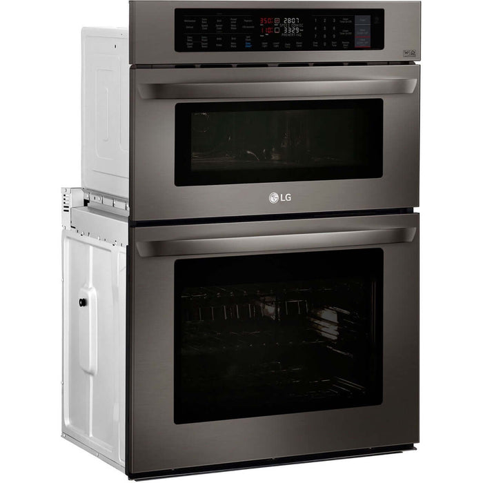 LG 30-in. Combination Wall Oven in Black Stainless Steel (LWC3063BD)