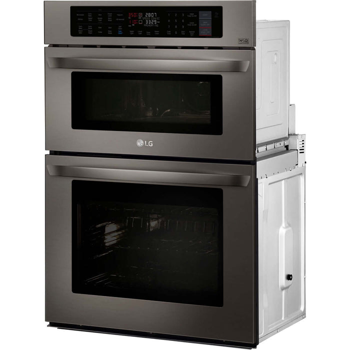 LG 30-in. Combination Wall Oven in Black Stainless Steel (LWC3063BD)