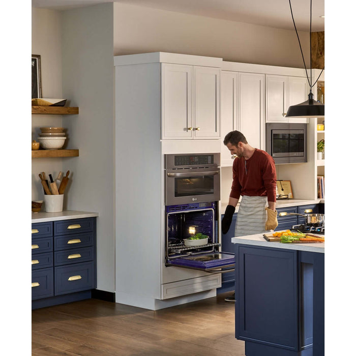 LG 30-in. Combination Wall Oven in Black Stainless Steel (LWC3063BD)