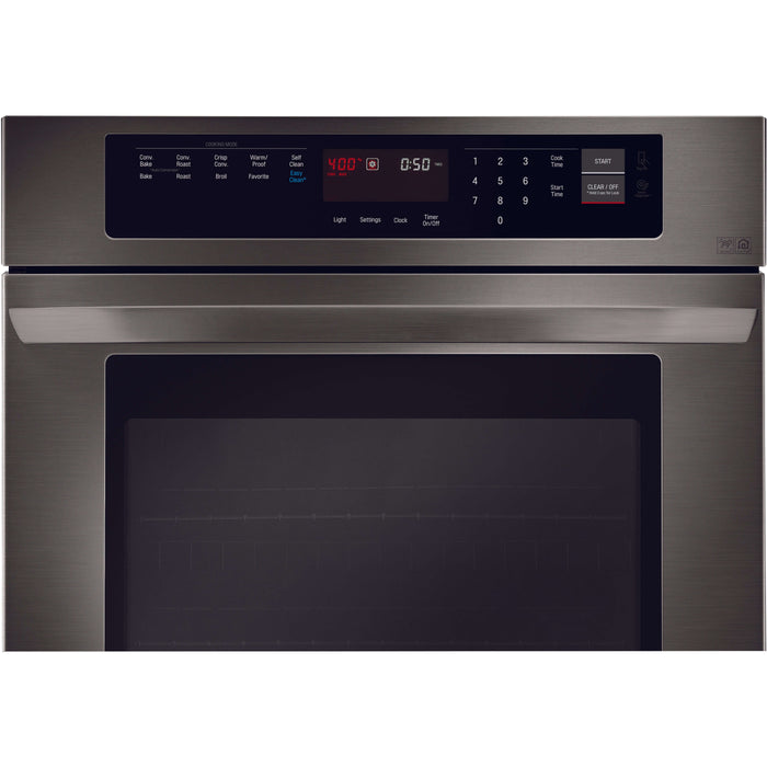 LG 30 in. Electric Single Wall Oven with True Convection in Black Stainless Steel (LWS3063BD)