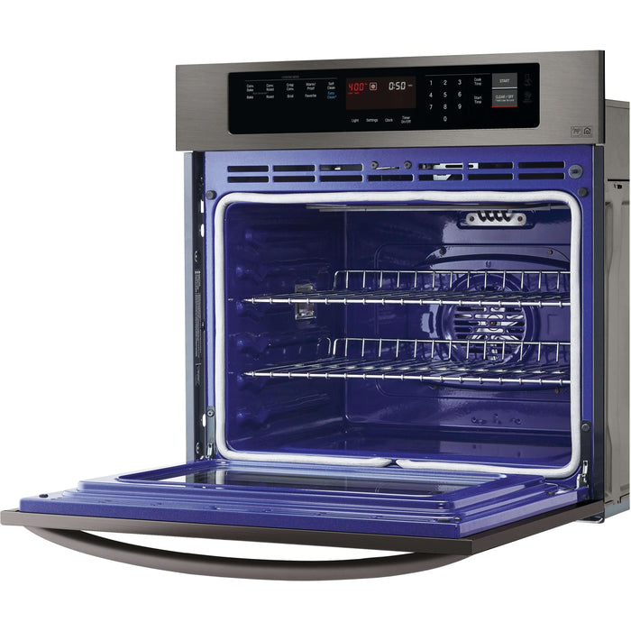 LG 30 in. Electric Single Wall Oven with True Convection in Black Stainless Steel (LWS3063BD)