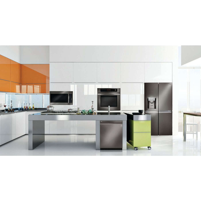 LG 30 in. Electric Single Wall Oven with True Convection in Black Stainless Steel (LWS3063BD)