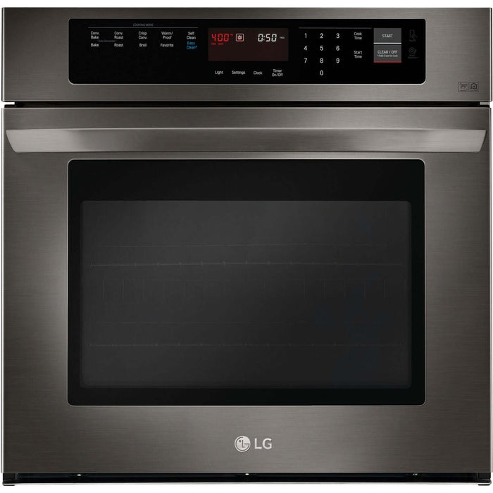 LG 30 in. Electric Single Wall Oven with True Convection in Black Stainless Steel (LWS3063BD)
