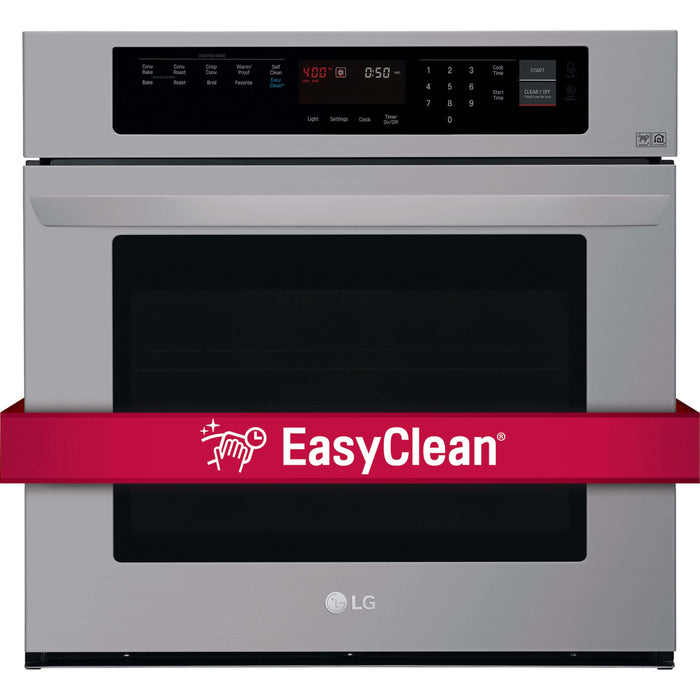 LG 30 in. Electric Single Wall Oven with True Convection in Stainless Steel (LWS3063ST)