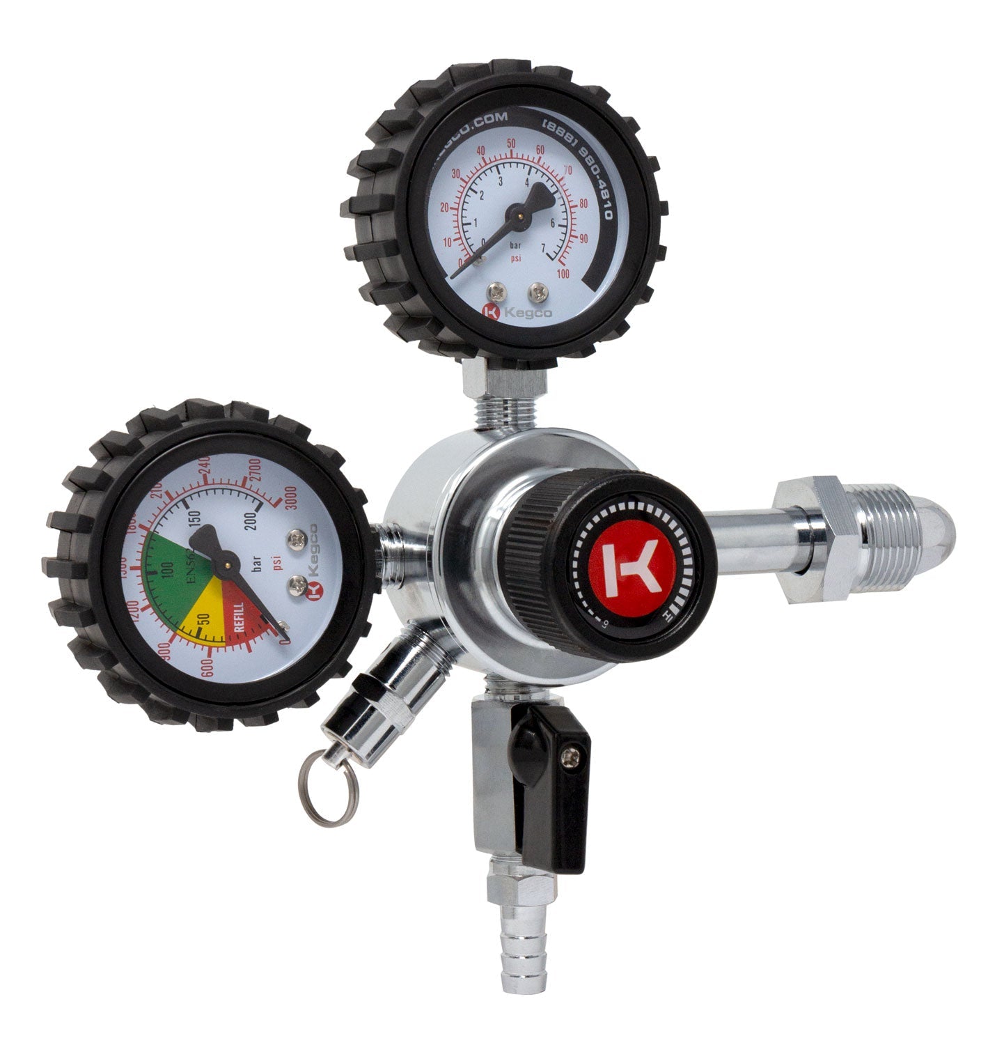 Premium Commercial Grade Double Gauge Nitrogen Regulator