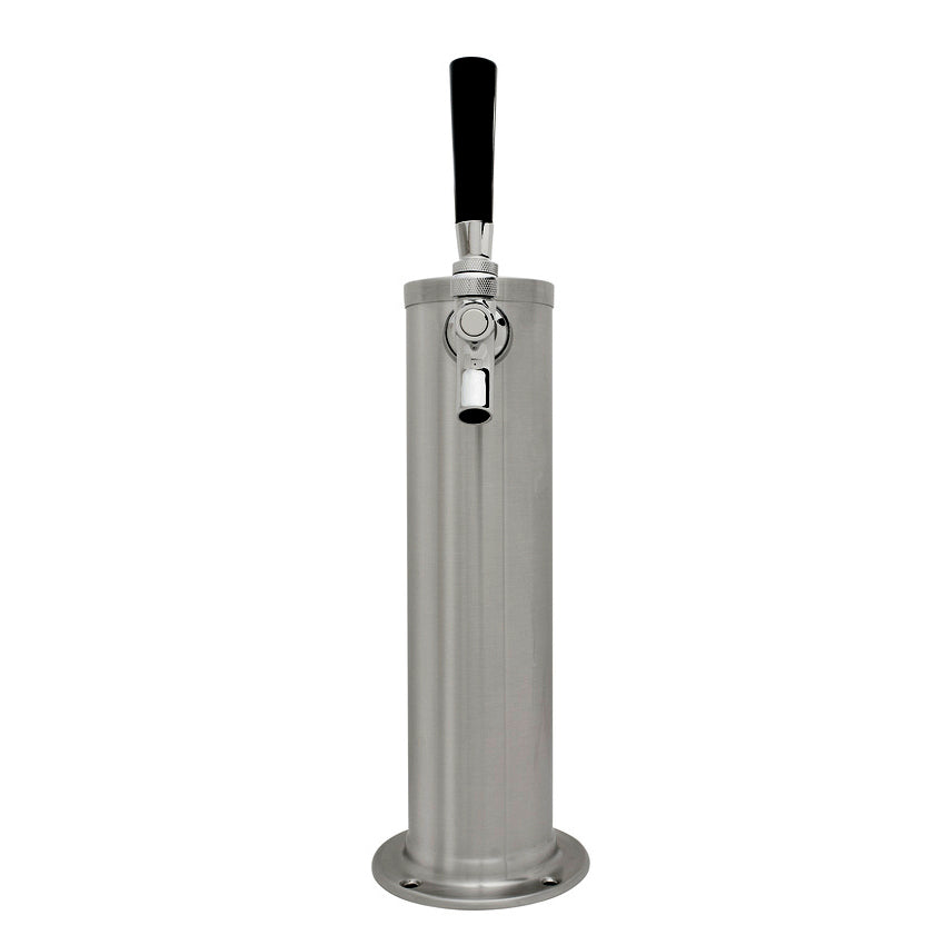 Single Faucet Brushed Stainless Steel Draft Beer Tower