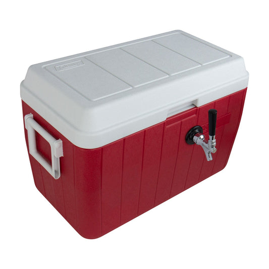 Red Single Tap 54 Qt. Beer Jockey Box with Center Mounted Faucet