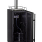 15" Wide Commercial Home Brew Kegerator with Black Door