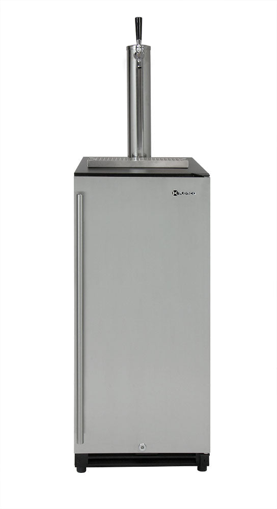 15" Wide Single Tap Stainless Steel Built-In Right Hinge Kegerator