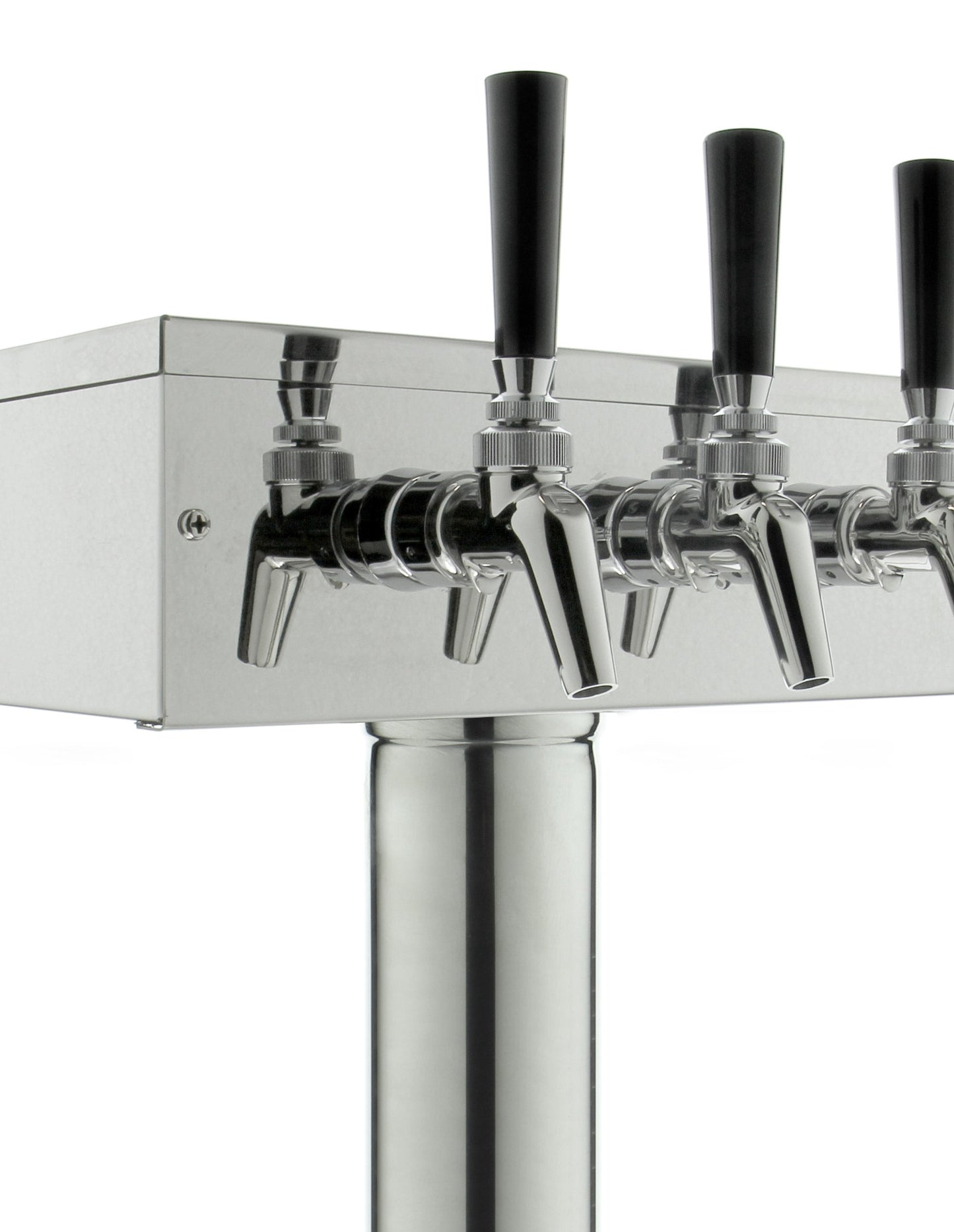 3 Faucet Polished Stainless Steel Draft Beer Tower - Perlick Faucets