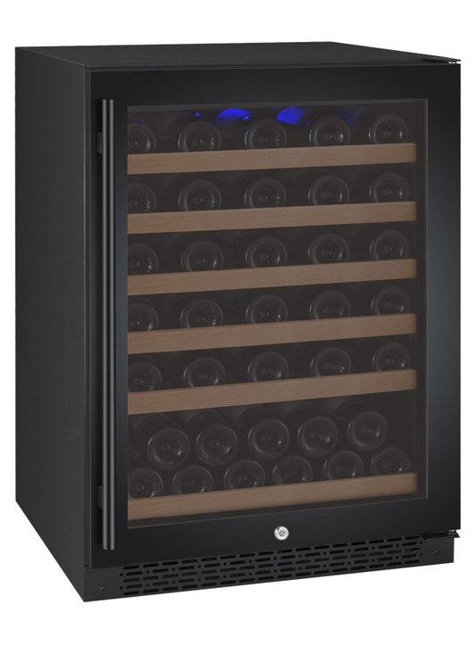 24" Wide FlexCount II Tru-Vino 56 Bottle Single Zone Black Right Hinge Wine Refrigerator - Allavino VSWR56-1BR20