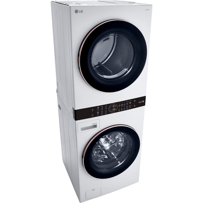 LG Single Unit Front Load LG WashTower with Center Control 4.5-cu. ft. Washer and 7.4-cu. ft. Gas Dryer (WKG101HWA)