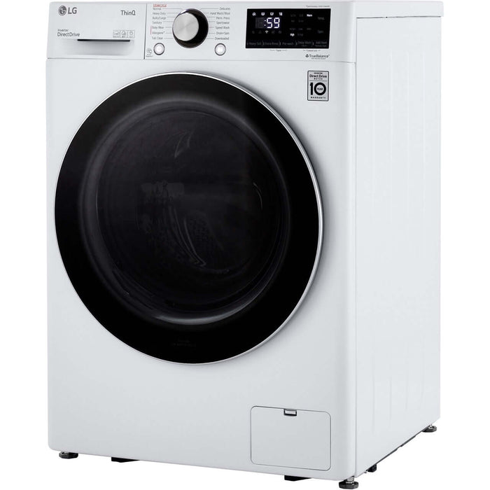 LG 2.4-Cu. Ft. Compact Front Load Washer with Built-In Intelligence in White (WM1455HWA)