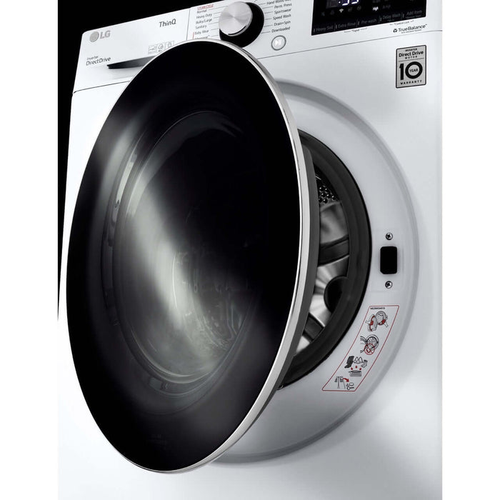 LG 2.4-Cu. Ft. Compact Front Load Washer with Built-In Intelligence in White (WM1455HWA)