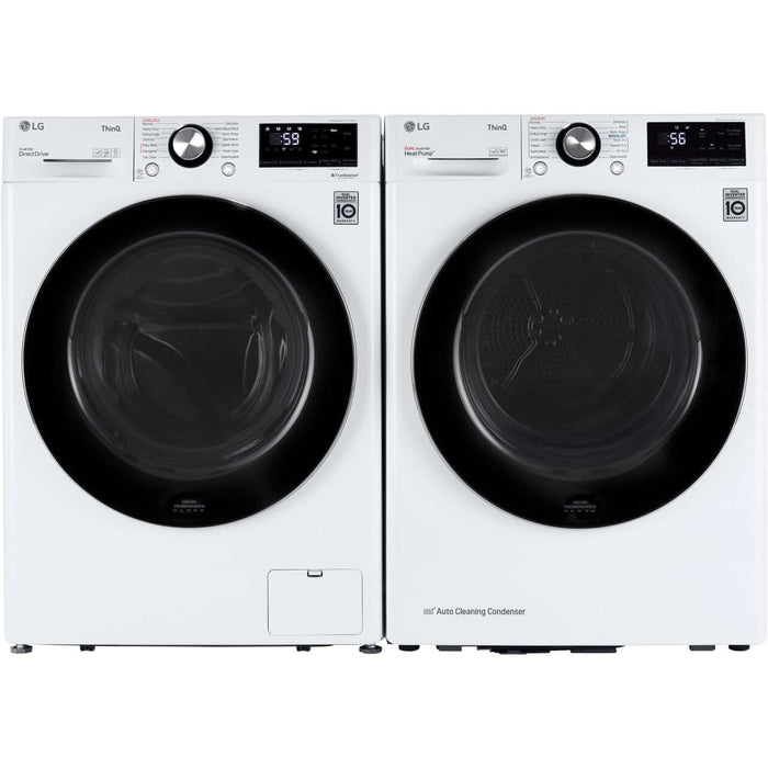 LG 2.4-Cu. Ft. Compact Front Load Washer with Built-In Intelligence in White (WM1455HWA)