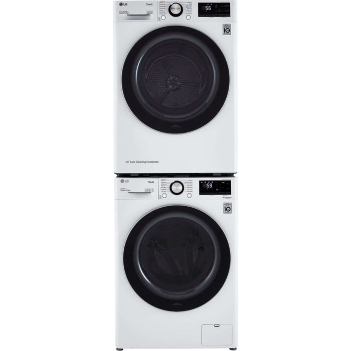 LG 2.4-Cu. Ft. Compact Front Load Washer with Built-In Intelligence in White (WM1455HWA)