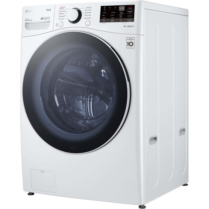 LG 27 In. 4.5-Cu. Ft. Front Load Washer with Steam Technology in White (WM3600HWA)
