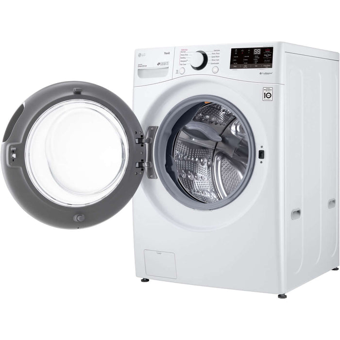 LG 27 In. 4.5-Cu. Ft. Front Load Washer with Steam Technology in White (WM3600HWA)