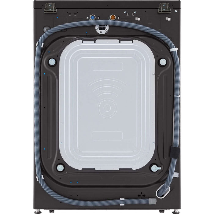 LG 27 In. 4.5-Cu. Ft. Front Load Washer with Steam Technology in Black Steel (WM4000HBA)