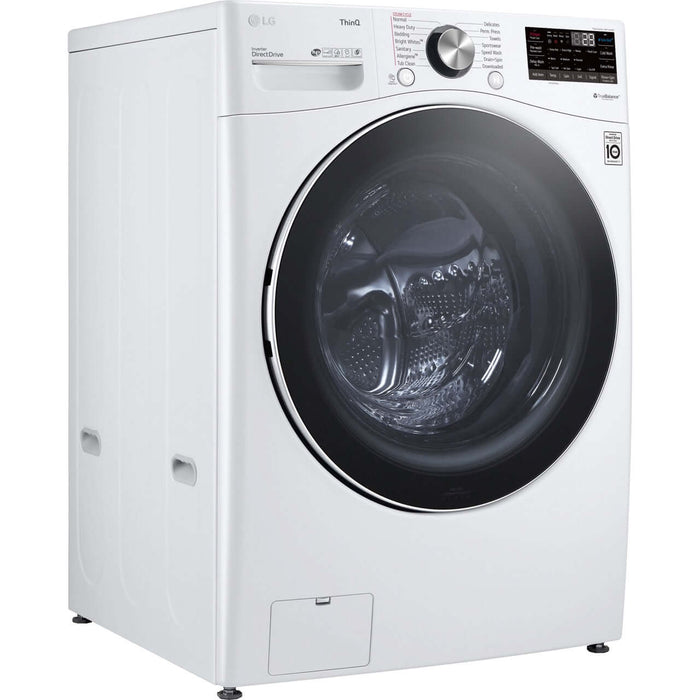 LG 27 In. 5.0-Cu. Ft. Front Load Washer with Built-In Intelligence in White (WM4200HWA)