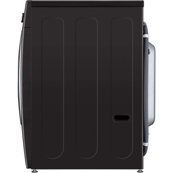 LG 27 In. 5.0-Cu. Ft. Front Load Washer with TurboWash 360 and Built-In Intelligence in Black Steel (WM4500HBA)