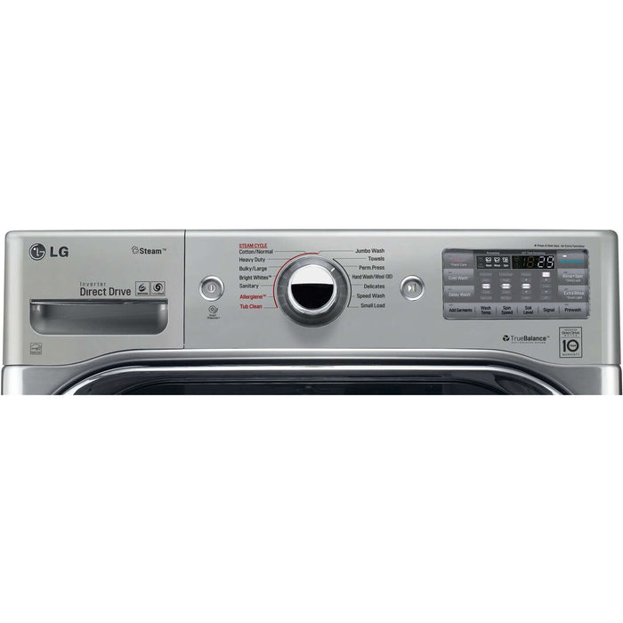 LG 29 Inch Mega Capacity Front Load Washer in Graphite Steel 5.2 cu. ft. (WM8100HVA)