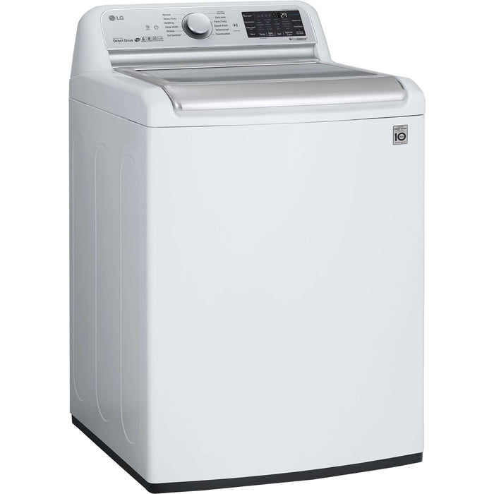 LG 27 Inch Smart wi-fi Enabled Top Load Washer with TurboWash3D Technology in White 5.5 cu. ft. (WT7800CW)